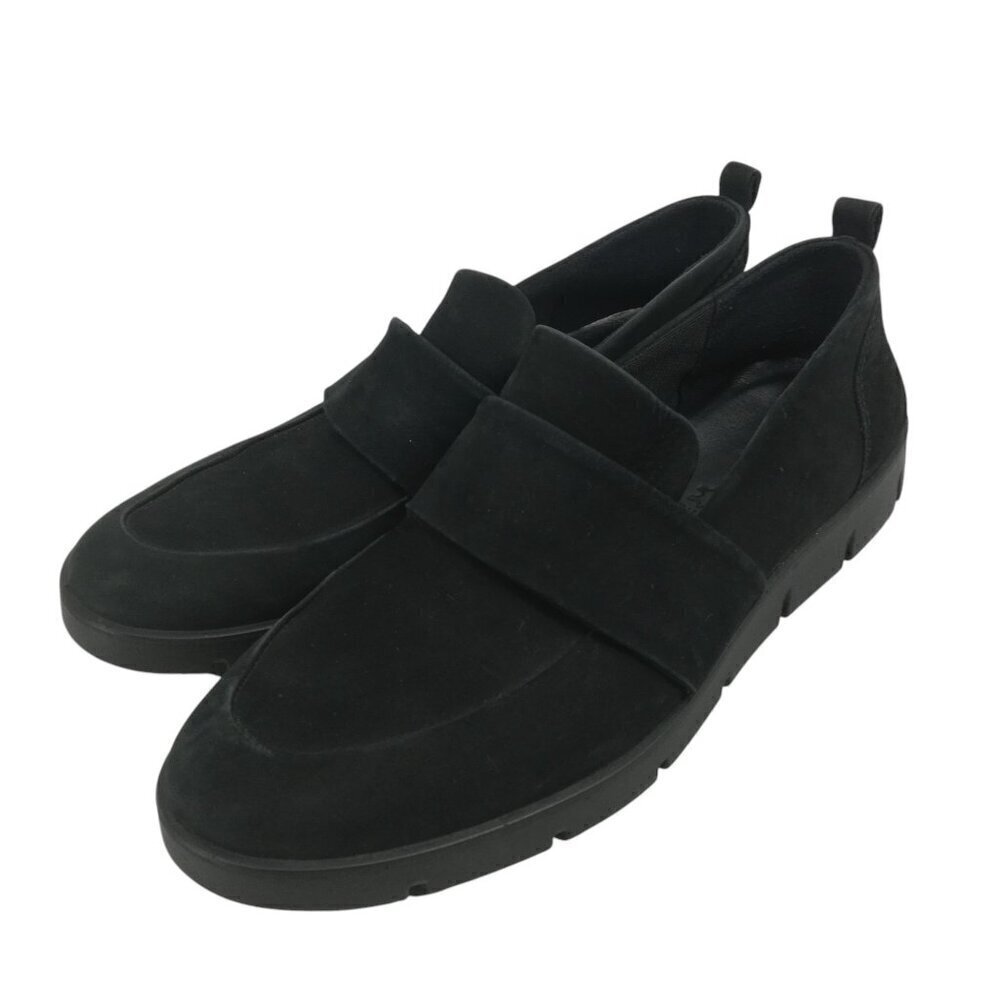 Ecco Bella Nubuck Loafers Size EU 40 US 9-9.5 Black Leather Slip On Oxford Shoes